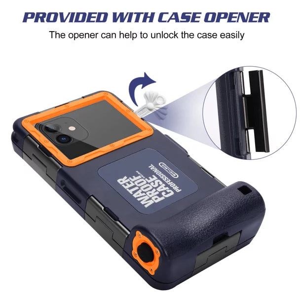UrbanX Professional [15m/50ft] Swimming Diving Surfing Snorkeling Photo Video Waterproof Protective Case Underwater Housing for Lava A76+ And all Phones Up to 6.9 Inch LCD with Lanyard