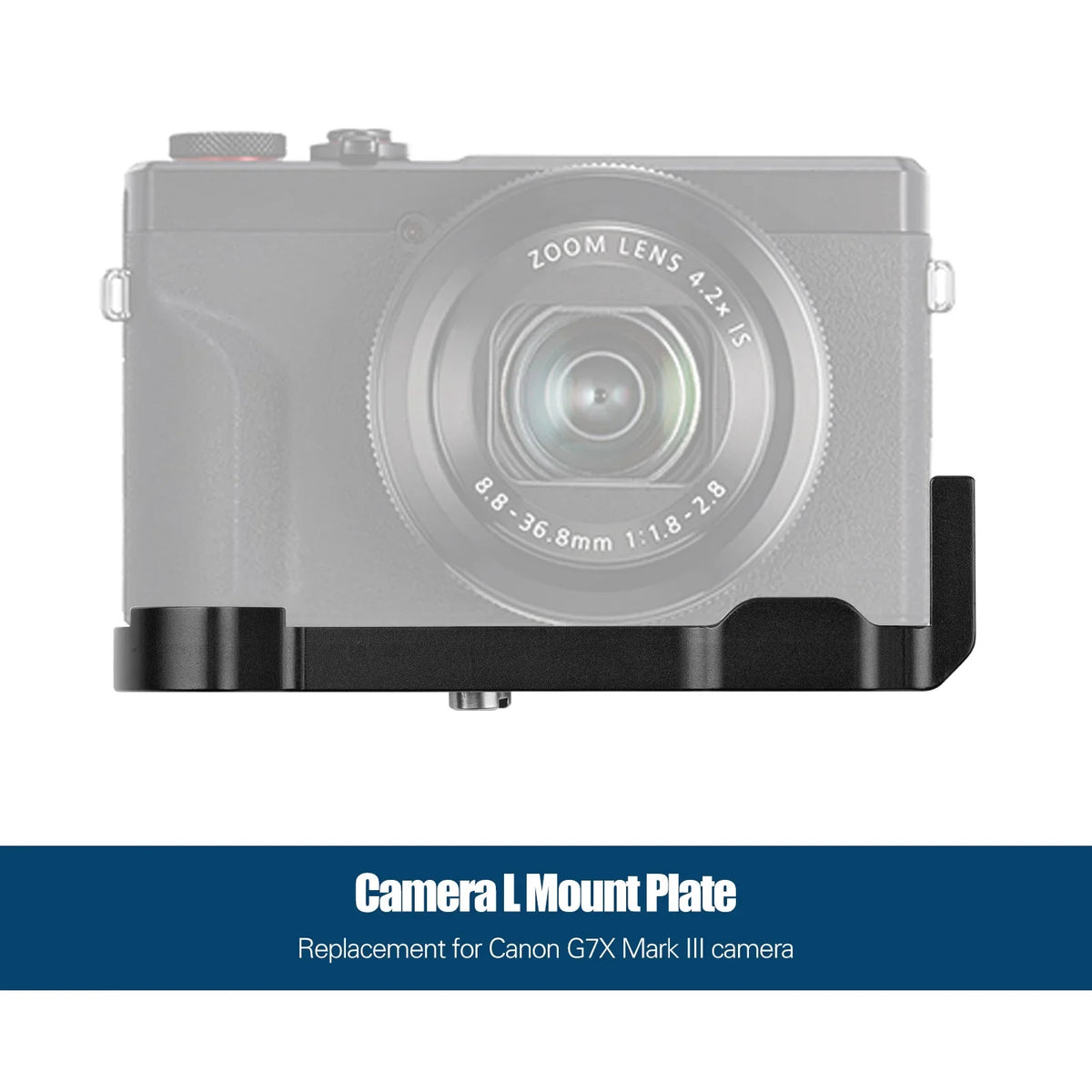 Suzicca Camera Quick Release L Mount PLatitudee with Cold Shoe 1/4 3/8 Threaded Holes Wrenches Replacement for  G7X Mark III Camera Accessories