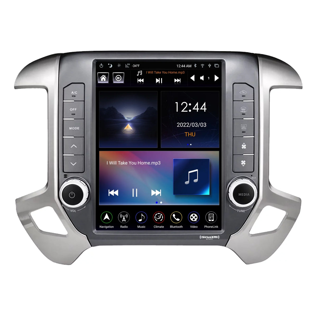 Linkswell Gen5 T-style 12.1 inch Car SirusXm Raido Stereo for Chevrolet Silverado 2014-2021 GMC 2014-2019 Touch Screen Navigator Android Truck Replacement GPS radio 4G+64G  Carplay Auto