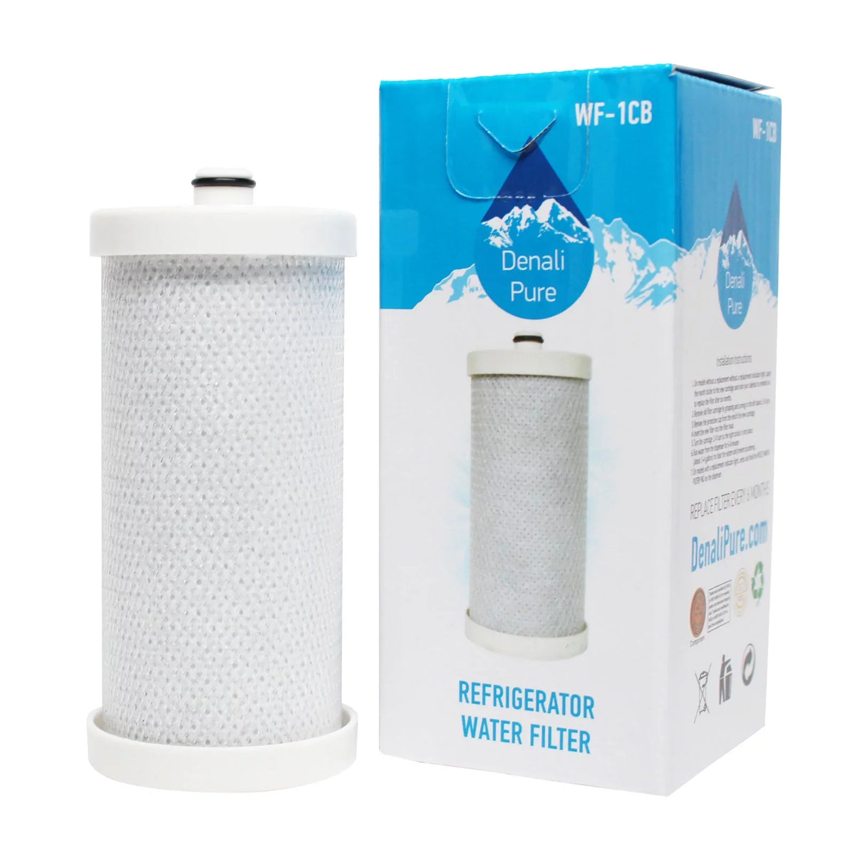 5-Pack Replacement for White Westinghouse WWSS2601KW0 Refrigerator Water Filter - Compatible with White Westinghouse WF1CB, WFCB Fridge Water Filter Cartridge - Denali Pure Brand