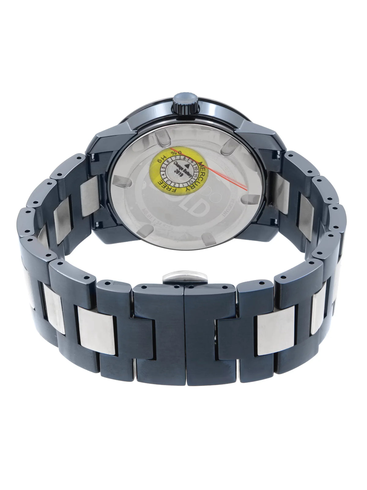 Movado Bold 42.5mm Blue Ion PLatitudeed Stainless Steel Quartz Mens Watch 3600422