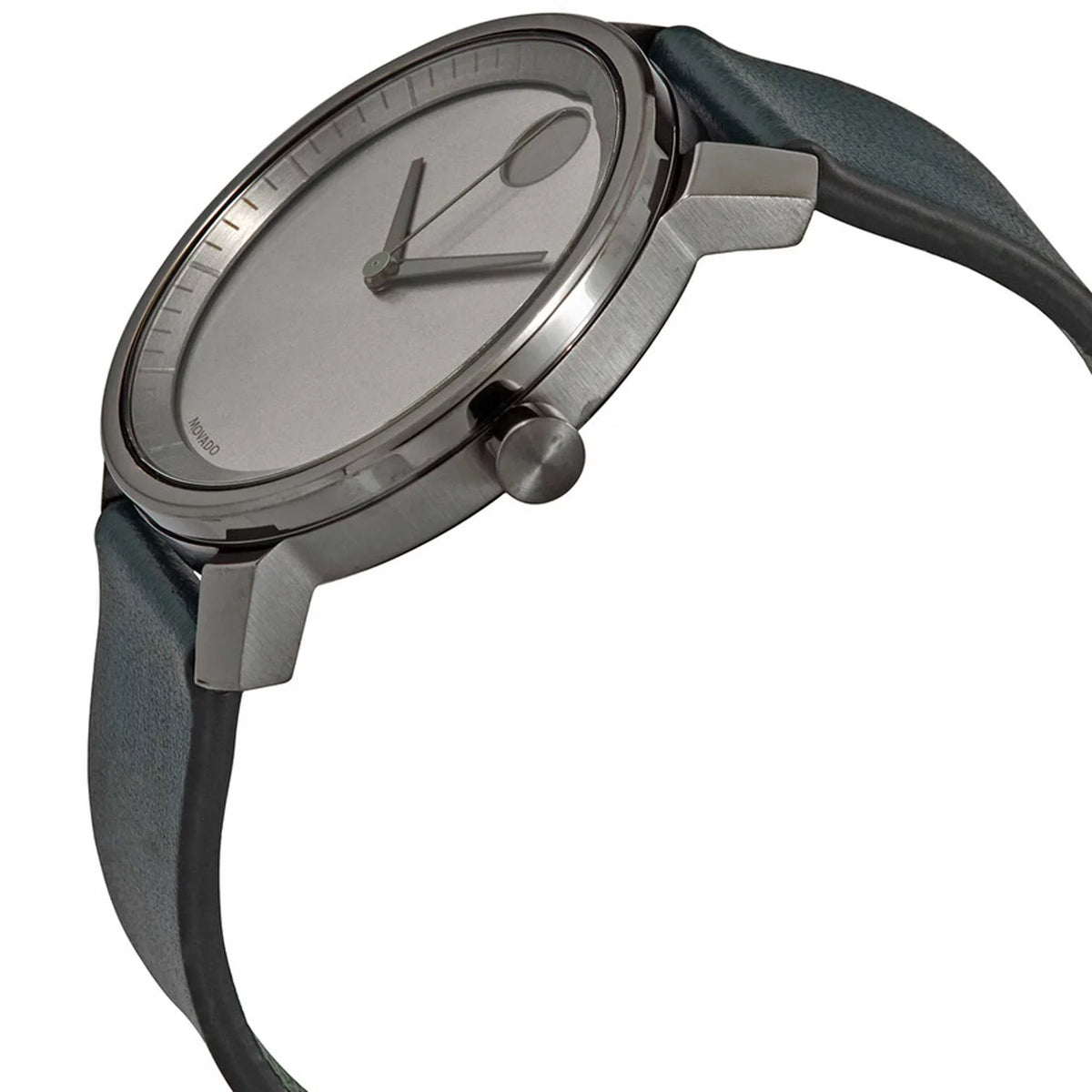 Movado (3600570) Bold Mens Forest Green Leather Strap Gunmetal Dial Quartz Watch