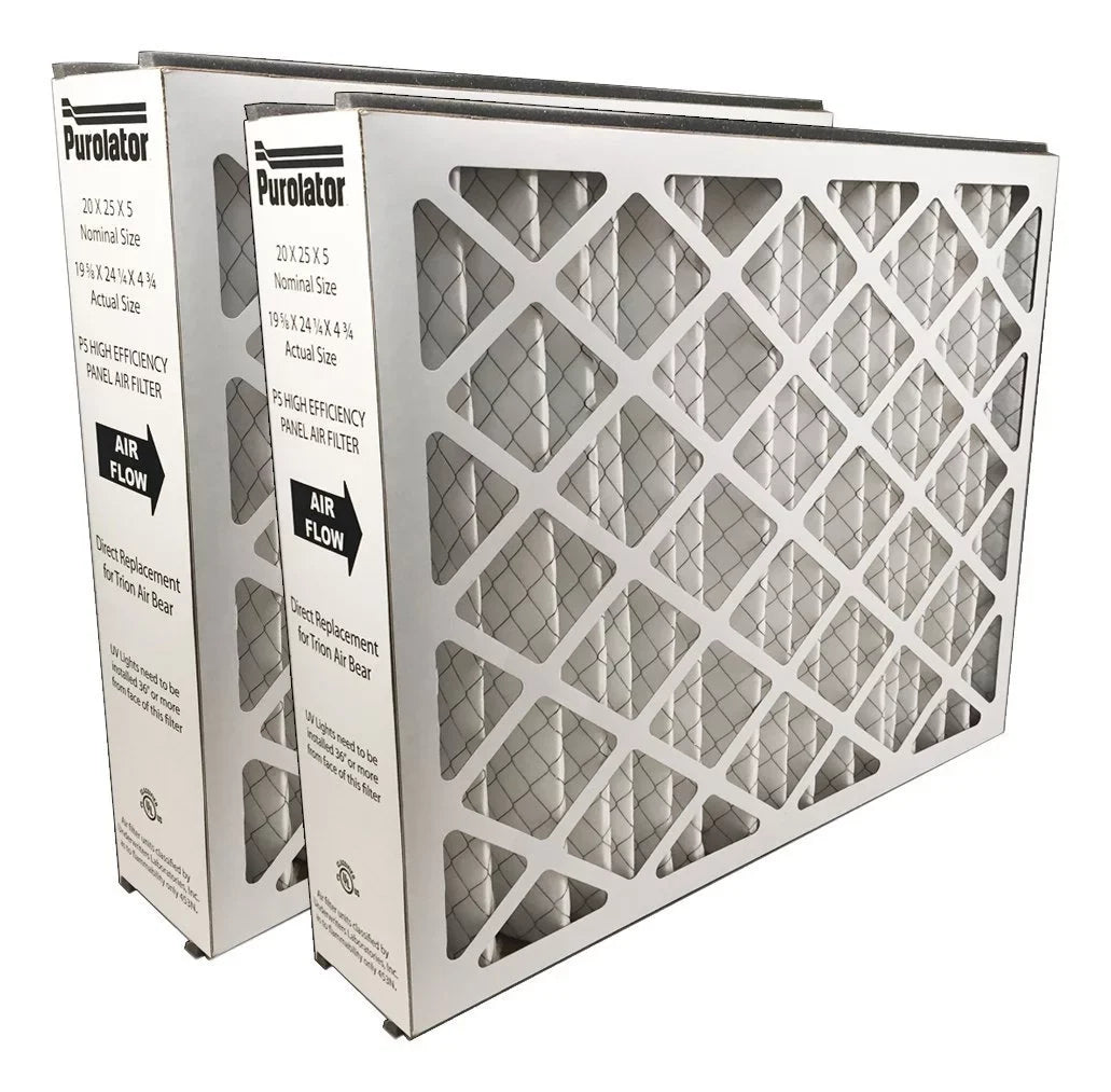 20X25X5 P5-Merv 13 PuroLatitudeor High End Filter, Replacement for Trion Air Bear, Nominal Size 20" W x 25" H x 5" D, Actual Size 19-5/8”W x 24-1/4”H x 4-3/4”D (2-pack)