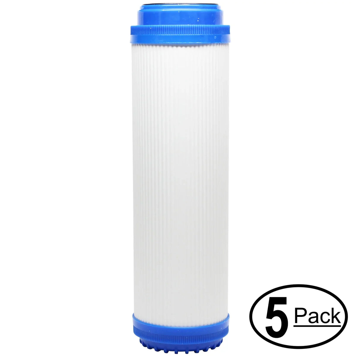 5-Pack Replacement for AquaFX Ballyhoo-C-DI-DI Granular Activated Carbon Filter - Universal 10-inch Cartridge for AquaFX Ballyhoo Zero Waste Water System - Denali Pure Brand