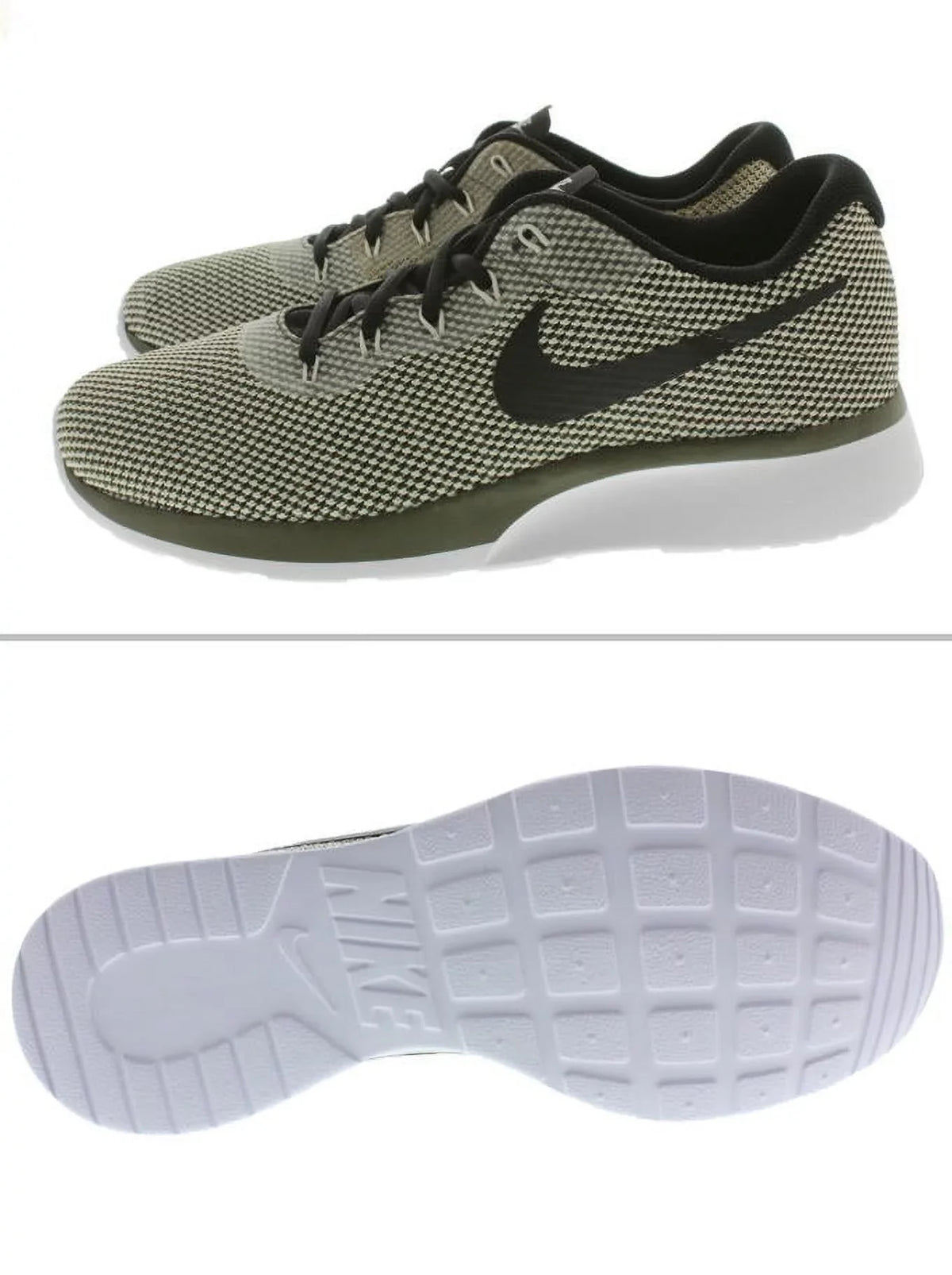 NIKE  Tanjun Racer Sneakers Women's Sz 7 Shoe 921668 301 Cargo Khaki/Light Bone