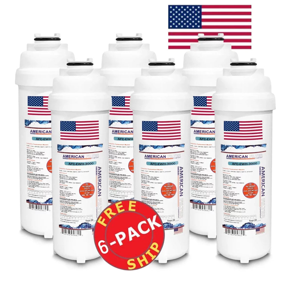 AFC Brand , Water Fountain Filter , Model # AFC-EWH-3000 , Compatible with WaterSentry® LRPBGRNM28RAK - 6 Filters - Made in U.S.A.