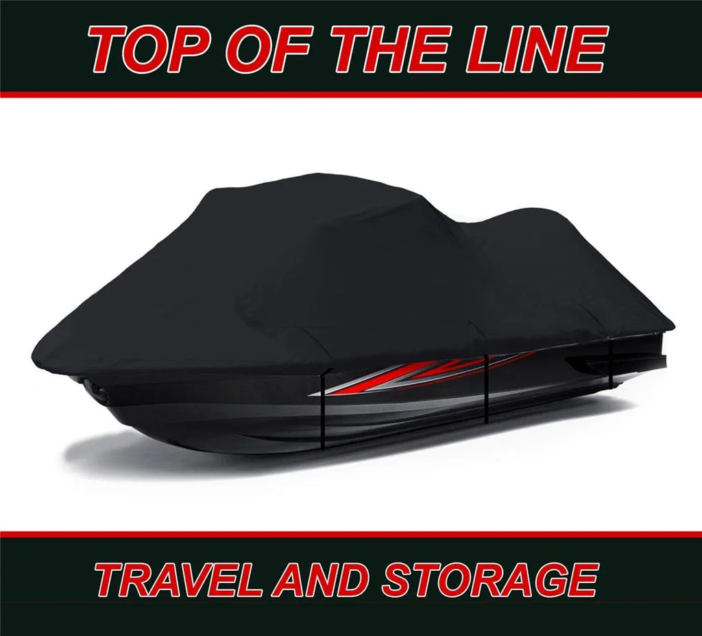 BLACK PWC 600D JET SKI Cover Compatible for Sea Doo Sea-Doo Bombardier Sea Doo Sea-Doo RXP 2004 2005 2006 2007 2008, RXP-X 2007 2008 2009 Jet Ski Cover