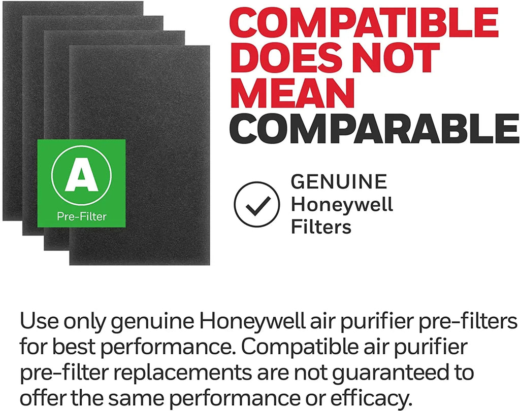 Honeywell HRF-A200 Pre-Cut Carbon Pre-Filter For A200 Series Air Purifiers - 4 Pack (Filter A)
