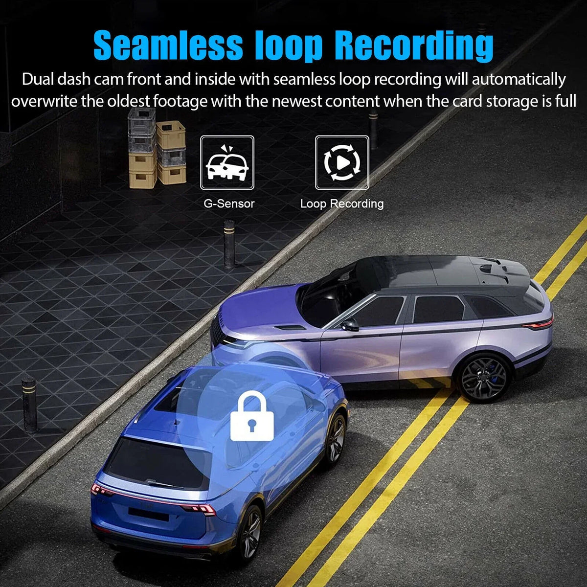 HD 1080P Car Dual Dash Cam,  Front/Rear/Inside Dual Lens Dash Camera,  Video Recorder Camera with G-sensor