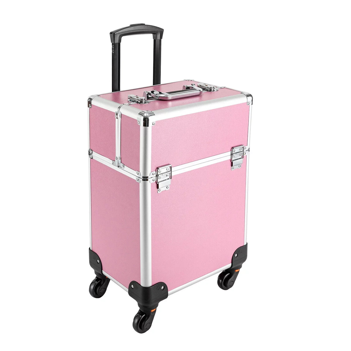 Miumaeov 4-Tier Professional Rolling Makeup Train Case Cosmetic Trolley Makeup Storage Organizer with Wheels