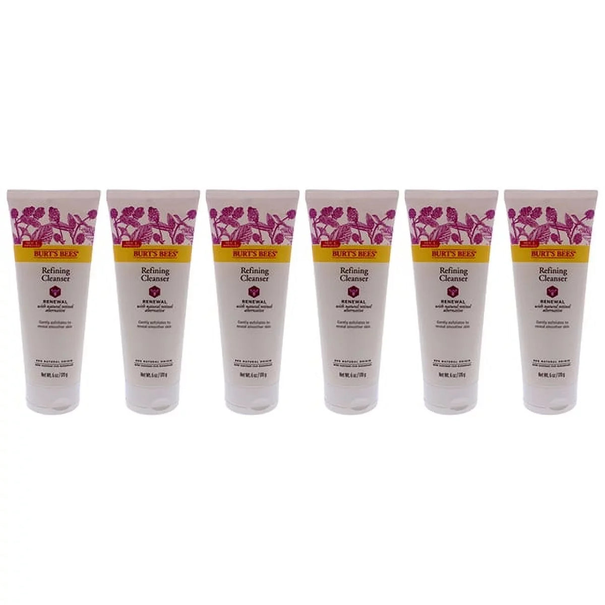 Rebrand newal Refining Cleanser by Burts Bees for Unisex - 6 oz Cleanser - Pack of 6
