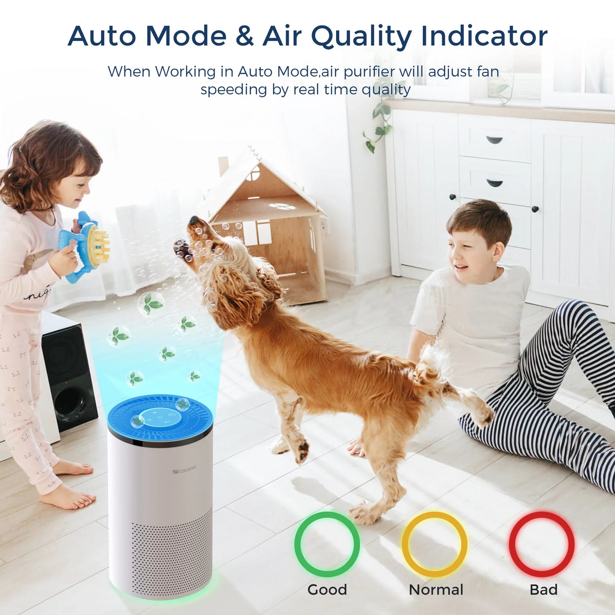 Air Purifier,H13 HEPA Filters 4-Stage Filtration, WiFi Air Cleaner with Sleep Mode, Speed Control & Timer for Bedroom,Home, Living Room,CADR 220 m³/h (Up to 1259 sq. ft)