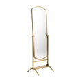 Elegant Freestanding Full-Length Mirror with Gold Frame