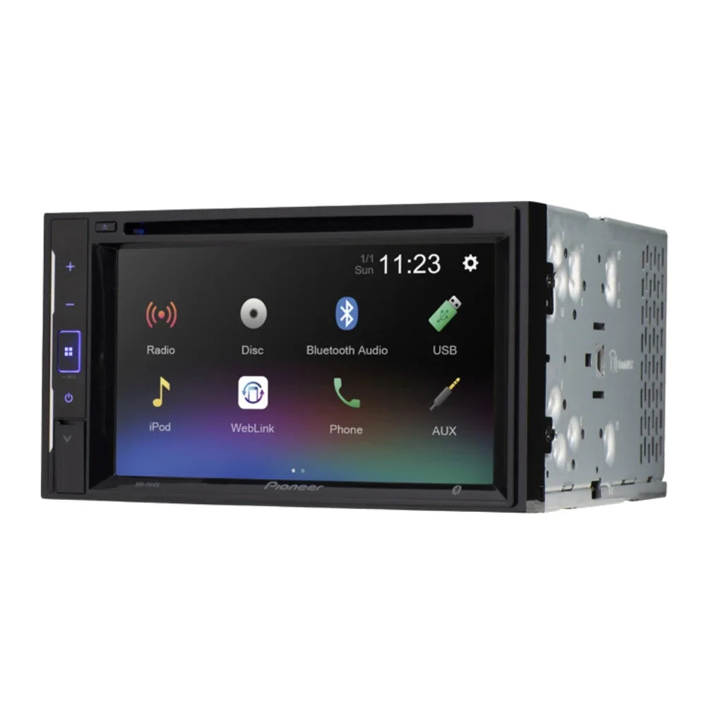 KIT4923 Bundle for 2013-2016 Chevy City Express W/ Pioneer AVH-241EX Double DIN Car Stereo with Bluetooth/Backup Camera/InstalLatitudeion Kit/in-Dash DVD/CD AM/FM 6.2" Touchdisplay Digital Media Receiver