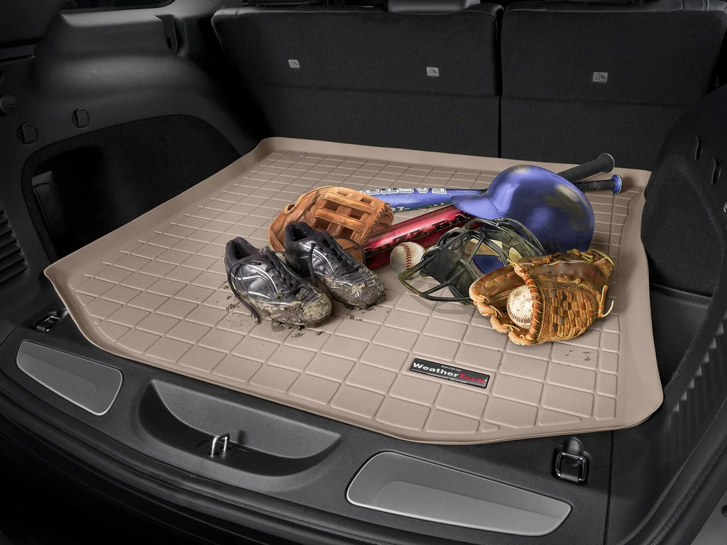 WeatherTech Cargo Trunk Liner with Bumper Protector compatible with 2018-2024 Nissan Murano - Behind 2nd Row Seating With Bumper Protector, Tan