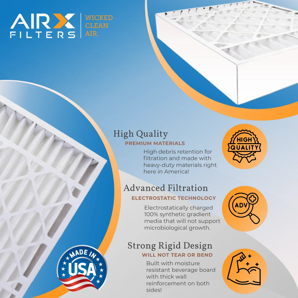 20x25x5 Air Filter MERV 13 Comparable to MPR 1500 - 2200 & FPR 9 Compatible with Air Bear 255649-102 Premium USA Made 20x25x5 Furnace Filter 1 Single Filter by AIRX FILTERS WICKED CLEAN AIR.