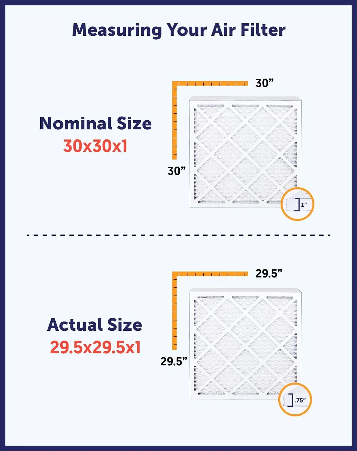 Filter King 30.5x66.5x1 Air Filter | 4-PACK | MERV 8 HVAC Pleated A/C Furnace Filters | MADE IN USA | Actual Size: 30.5 x 66.5 x .75"