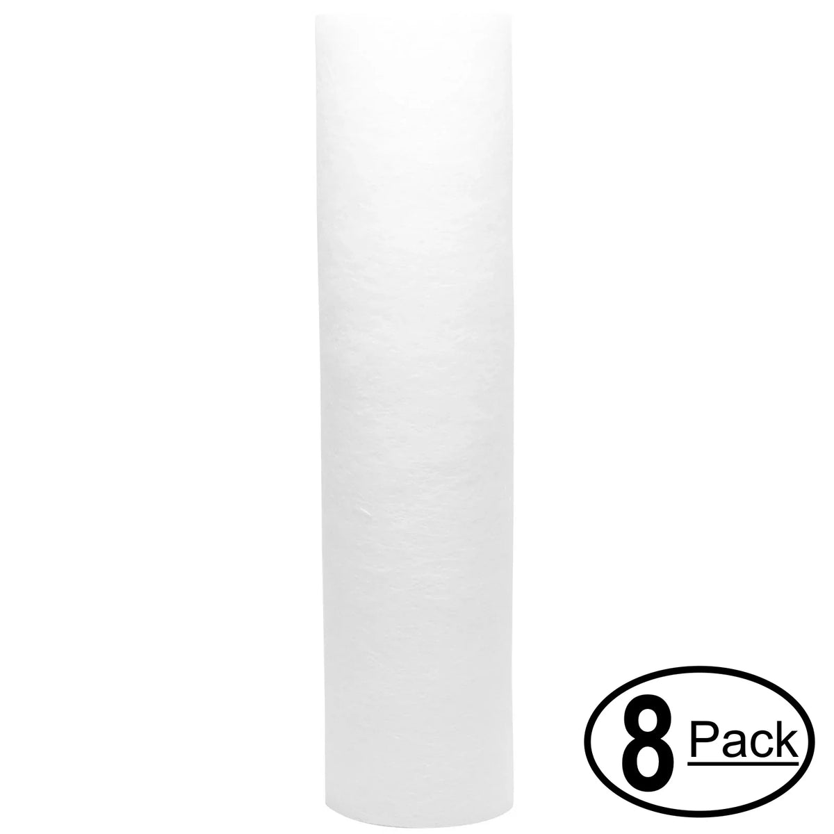 8-Pack Replacement for MaxWater 101048 Polypropylene Sediment Filter - Universal 10-inch 5-Micron Cartridge for MaxWater 5 stage 125 gpd reef aquarium reverse osmosis water System - Denali Pure Brand