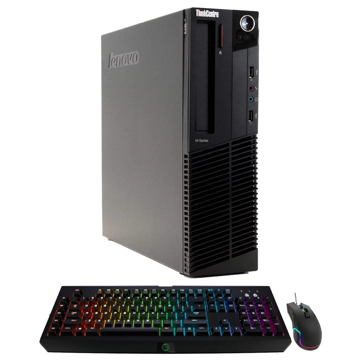 M92P Desktop Computer PC - Intel Quad-Core i5, 500GB HDD, 16GB DDR3 RAM, Windows 11 Pro, DVD, WIFI, RGB Keyboard and Mouse (Used - Like New)