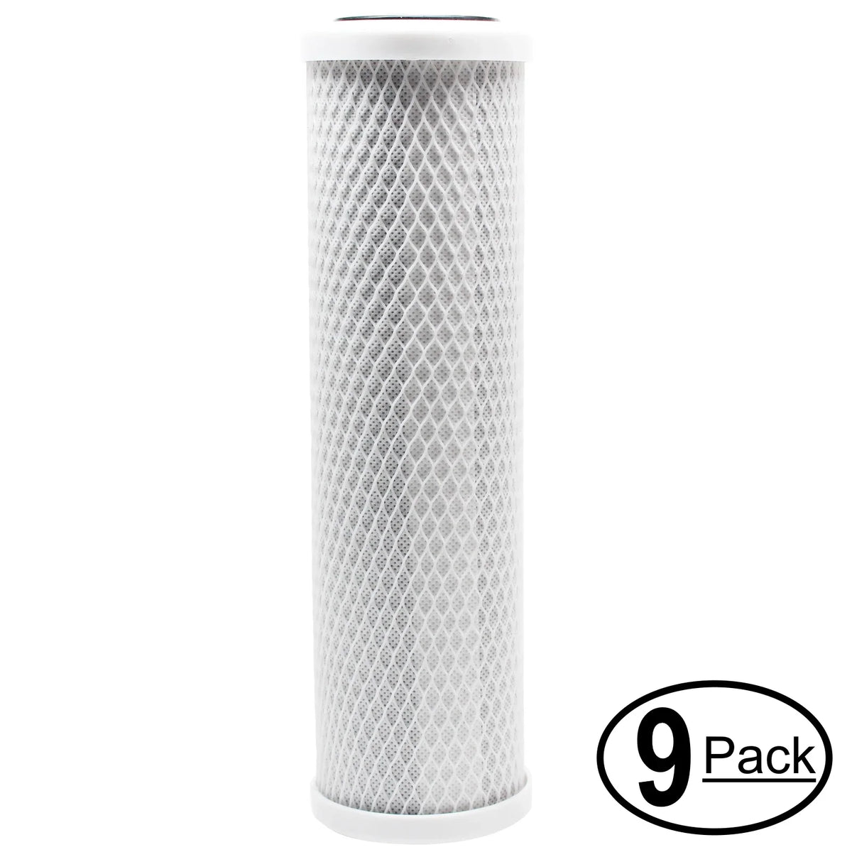 9-Pack Replacement for Aqualux AQL1 Activated Carbon Block Filter - Universal 10 inch Filter for Aqualux Undersink Carbon Chlorine Filter System - Denali Pure Brand