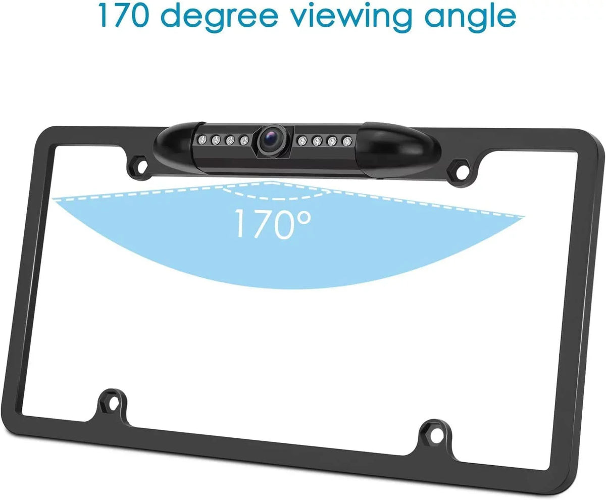 Backup Camera Rearview License PLatitudee Frame for JVC KWM960BW KW-M960BW Black