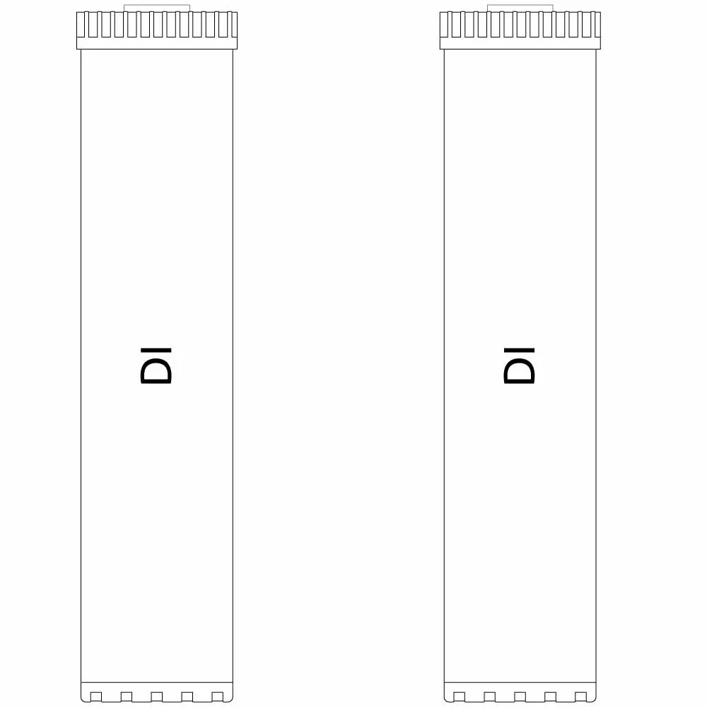 20-inch Big Blue 2 Stage Filter Kit with Dual DI Filters