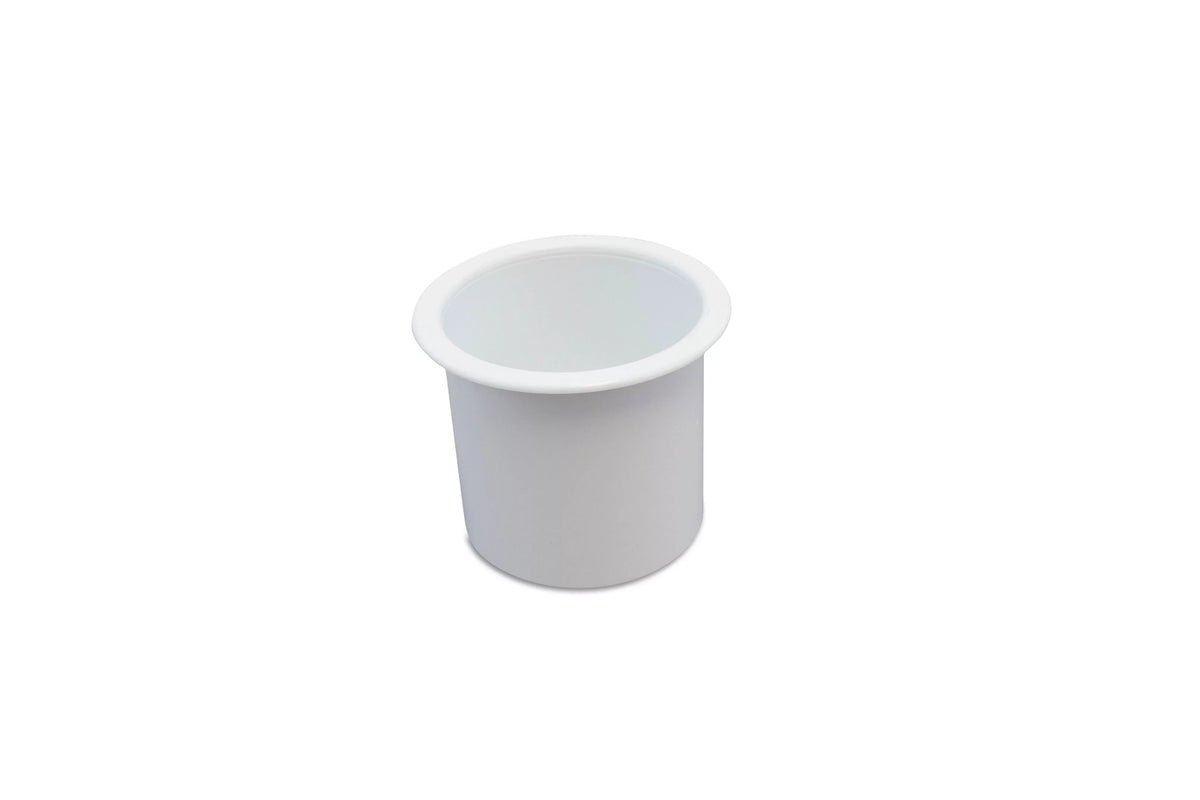 12 Cup Holder Plastic Pocket Recessed Drop In Insert Universal for Boat RV Car Truck Sofa Game Table Marine Pontoon Motorhome Camper White