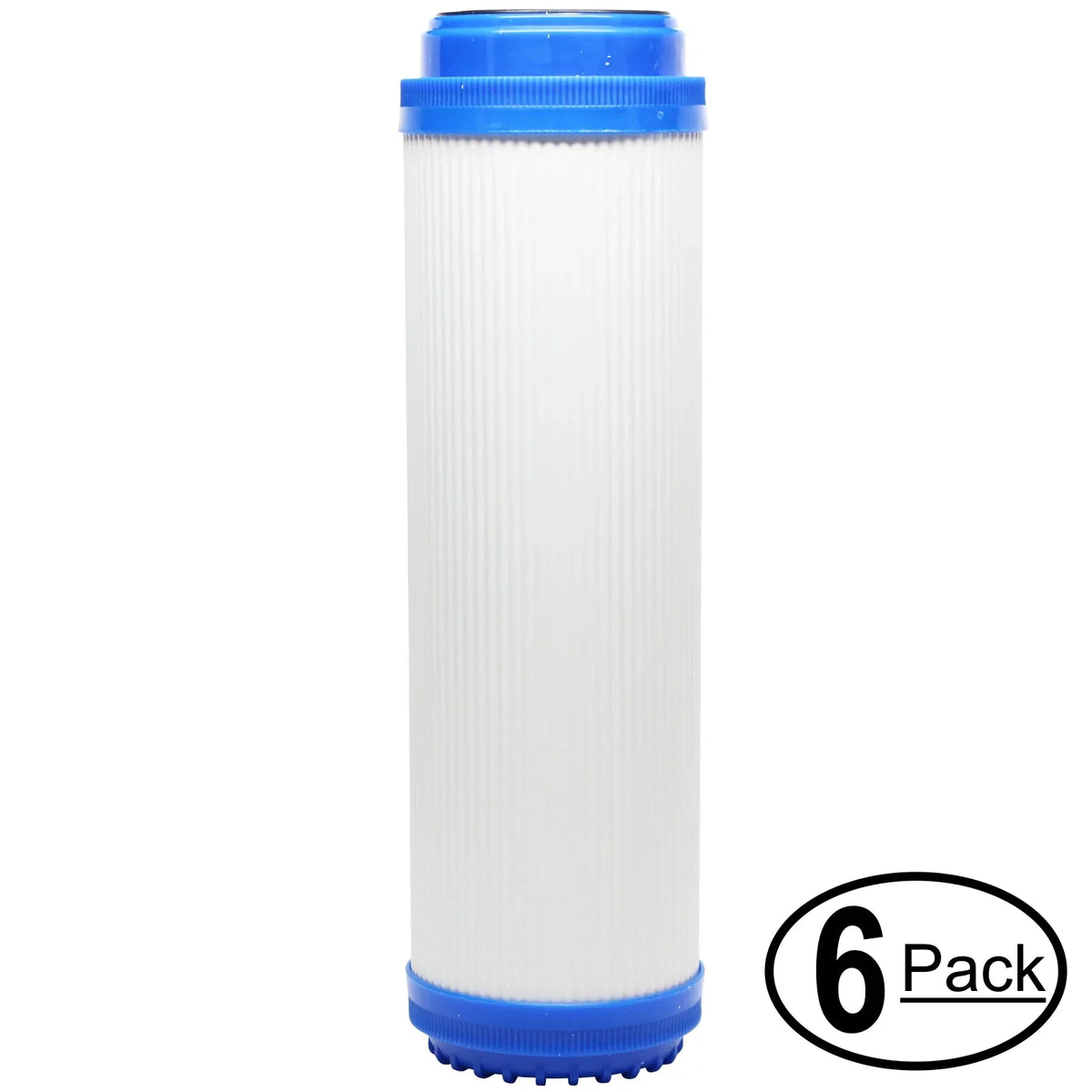 6-Pack Replacement for H2O Distributors H2O-UCF-01-38 Granular Activated Carbon Filter - Universal 10-inch Cartridge for H2O Distributors Single Stage Under Sink System - Denali Pure Brand