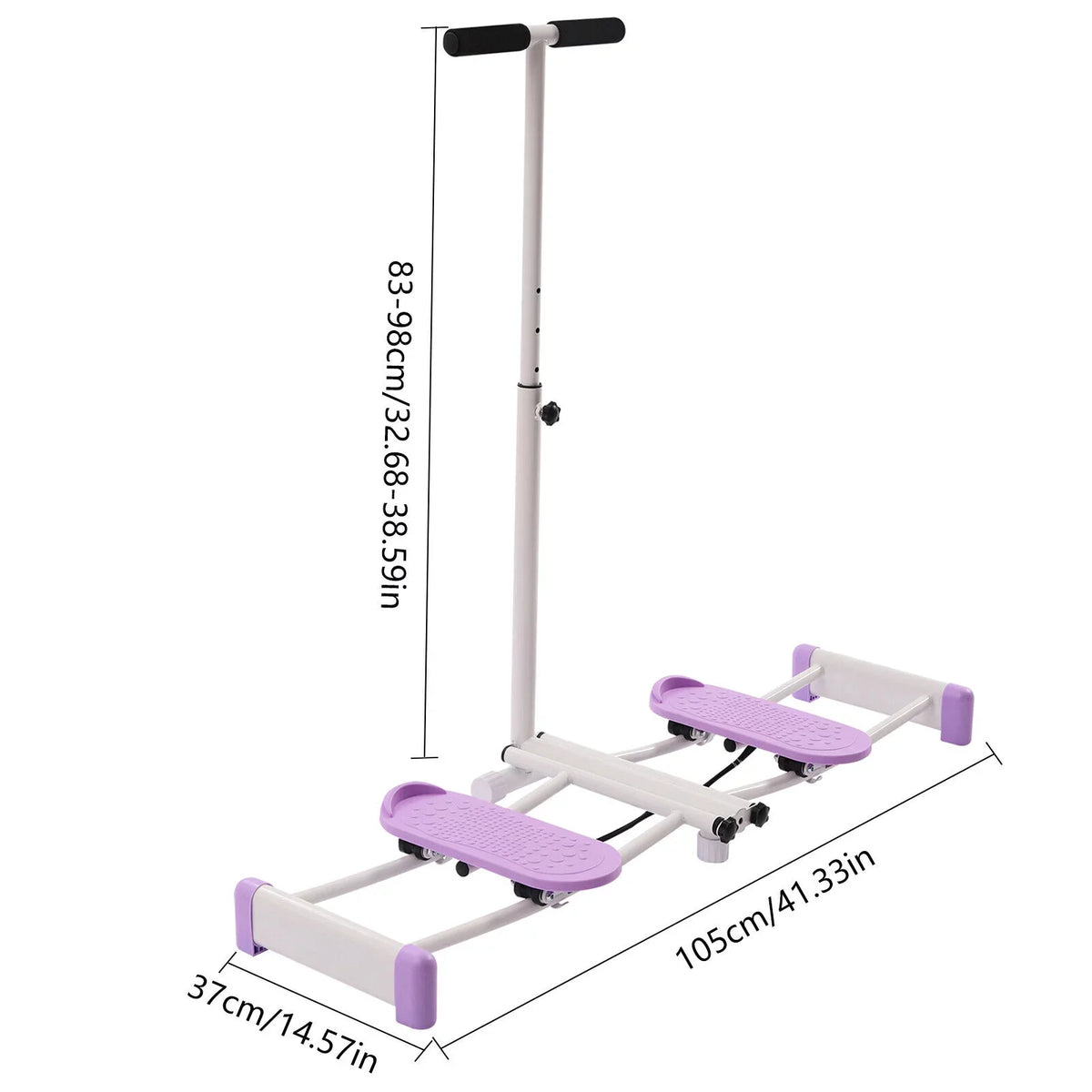 Fichiouy 100kg Pelvic Floor Muscle Fitness Training Equip Hip Trainer with Adjustable Rods Training Device Purple for Home Gym
