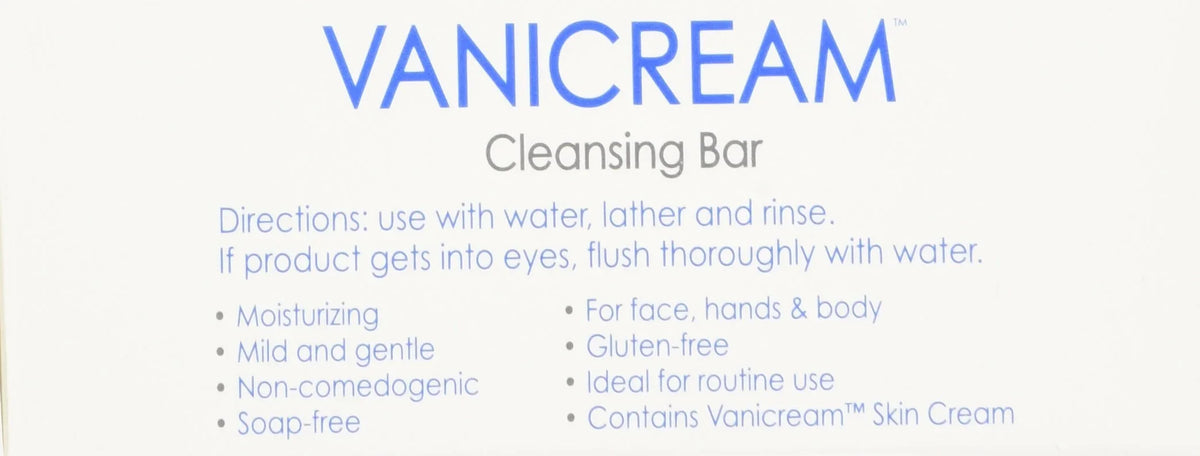 Vanicream Cleansing Bar 3.9 Oz For Sensitive Skin, Pack Of 4.