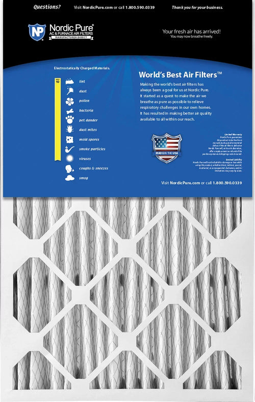 16x25x5 (4 3/8) Honeywell/Lennox Replacement MERV 10 Air Filters 2 Pack