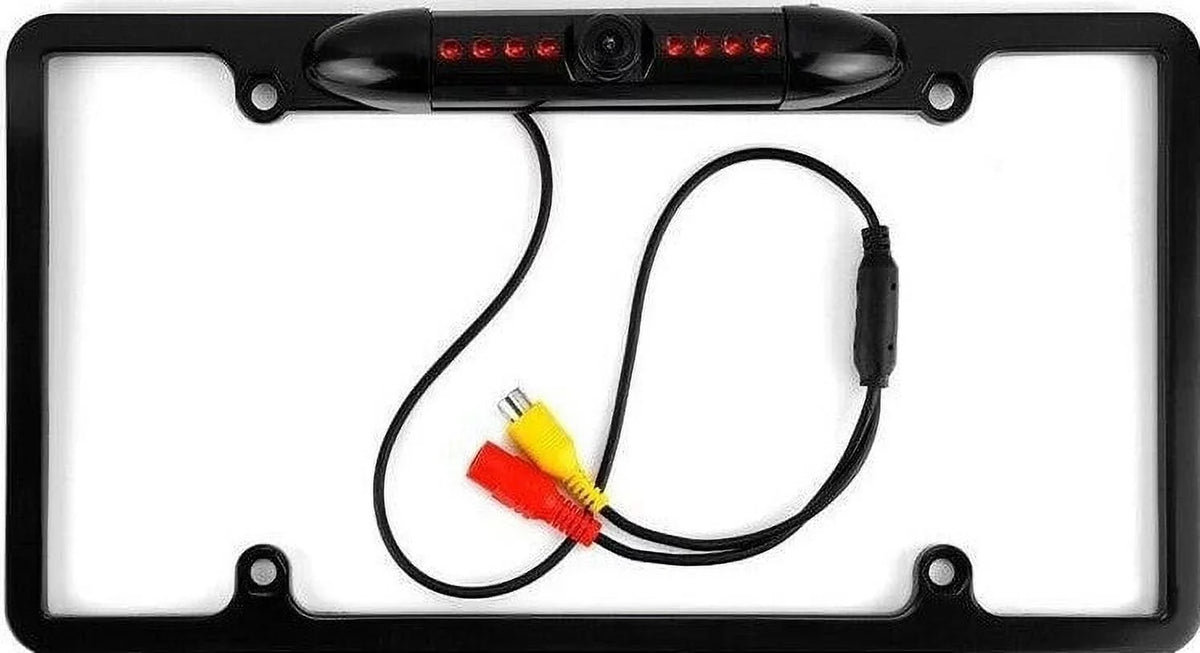 Backup Camera Rearview License PLatitudee Frame for ALPINE ILX-F511 ILXF511 Black