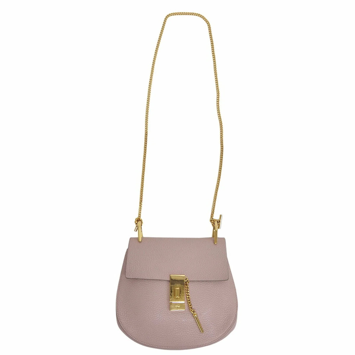 Pre-Owned Chloé Chloe Drew Chain Shoulder Bag 3S1031-9 Pink Leather Ladies (Good)
