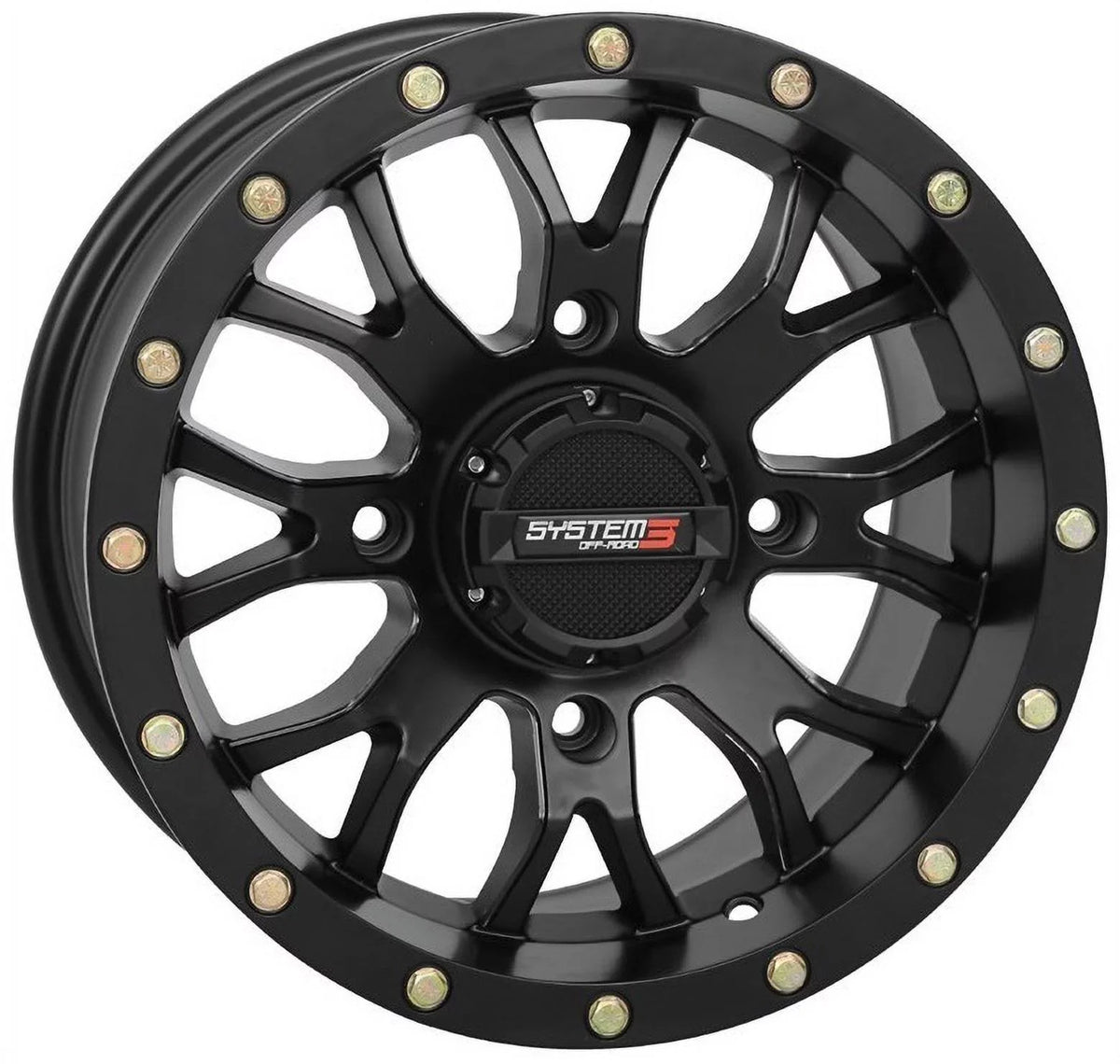 System 3 ST-3 Black 15" Wheels 32" Trail Saw 2.0 Tires Can-Am Commander Maverick Renegade Outlander Defender