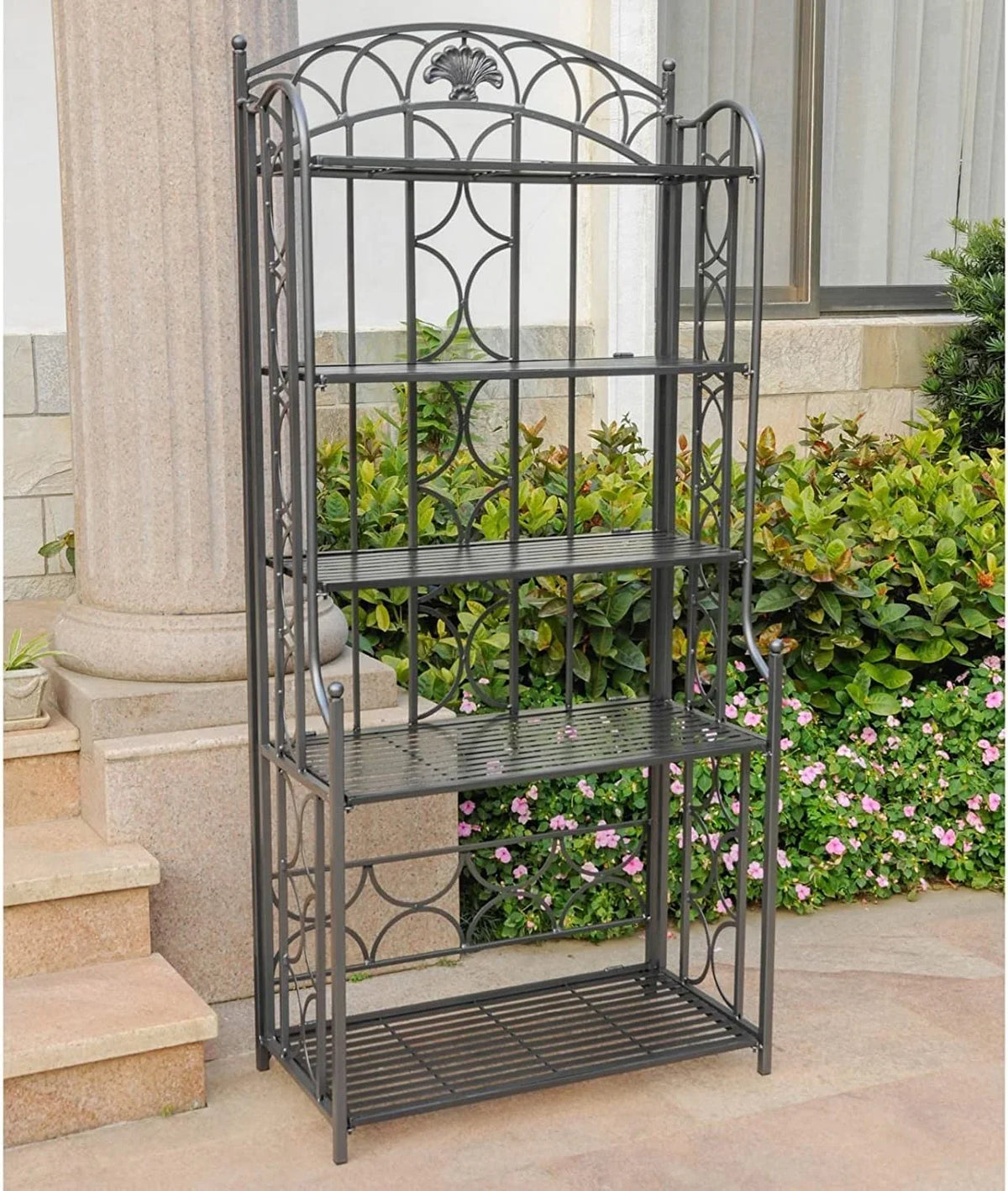 Iron Indoor/Outdoor Bakers Rack Space-Efficient For Cooling Baked Goods, Kitchen, Pantry Or Dining Area Allows For Good VentiLatitudeion, 70" D X 32" W X 4"