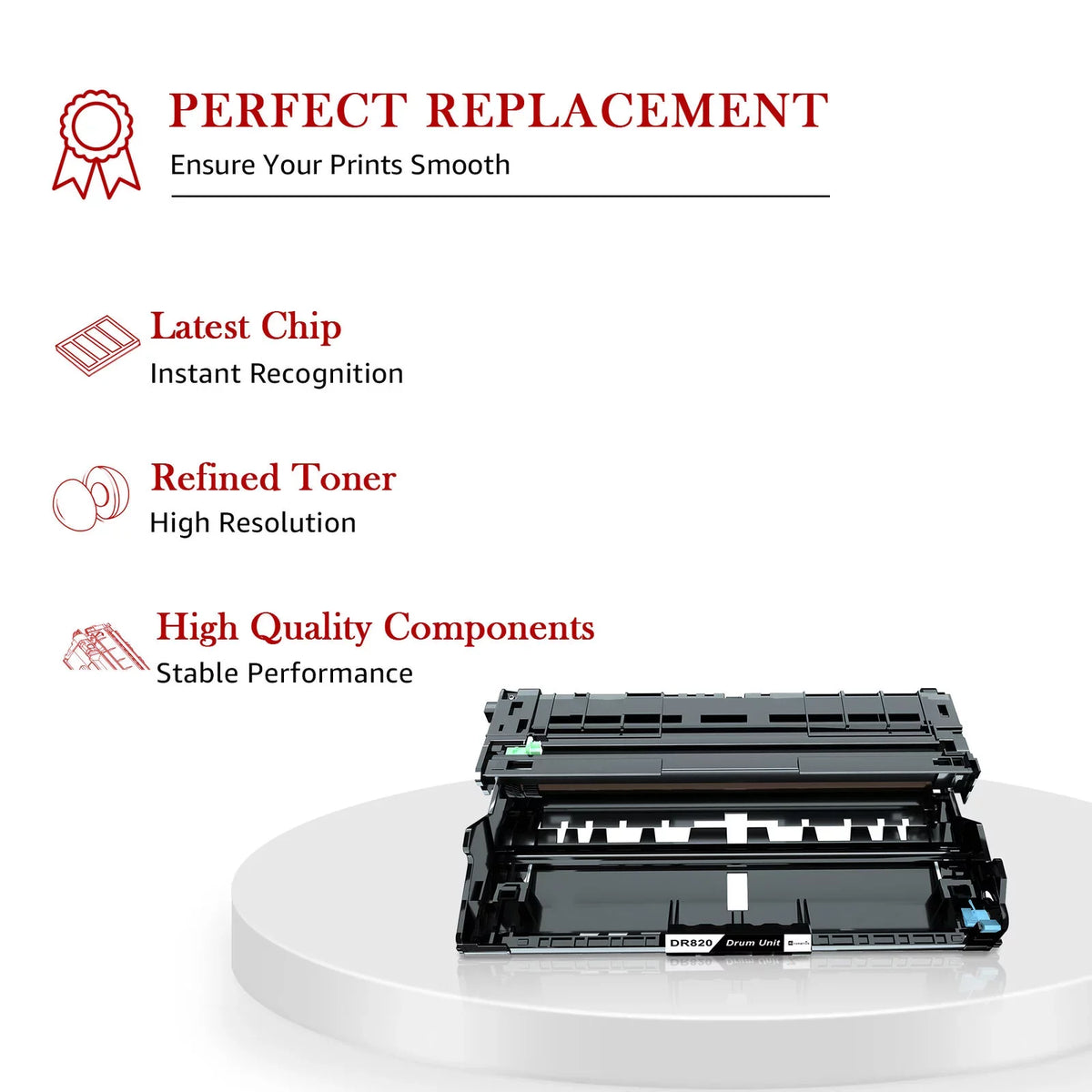 [4x Toner + 2x Drum]Compatible Toner&Drum Cartridge Replacement TN-850 DR-820 | Use with MFC-L5900DW HL-L6200DW HL-L6200DWT MFC-L5900DW MFC-L5800DW DCP-L5500DN Printers, black, Sold by Toner Kingdom