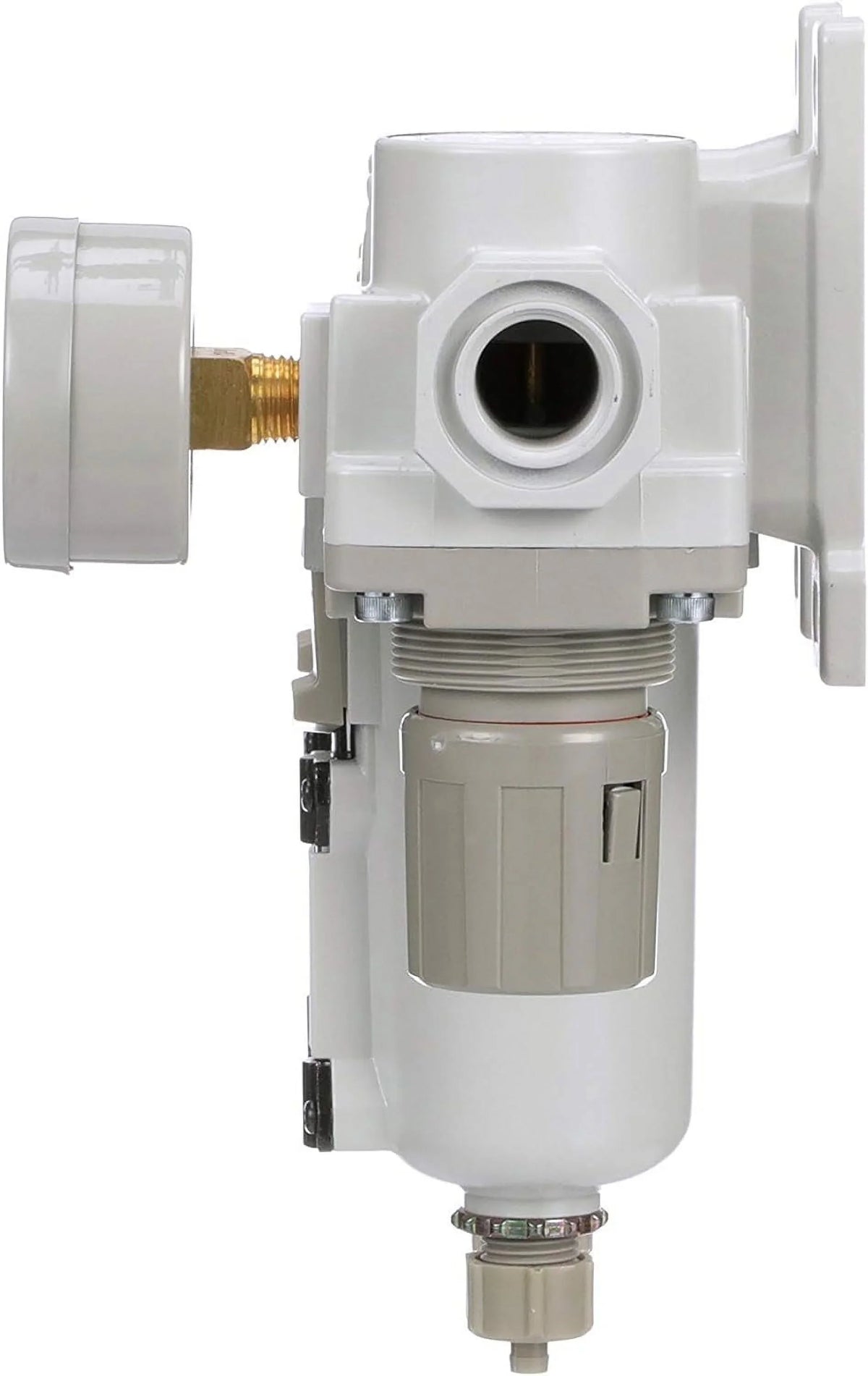 3 Stage Compressed Air Filter Dryer System - ParticuLatitudee Air Filter, Coalescing Air Filter, Compressed Air Pressure ReguLatitudeor Combo, 1/2" NPT - Metal Bowl, Manual Drain