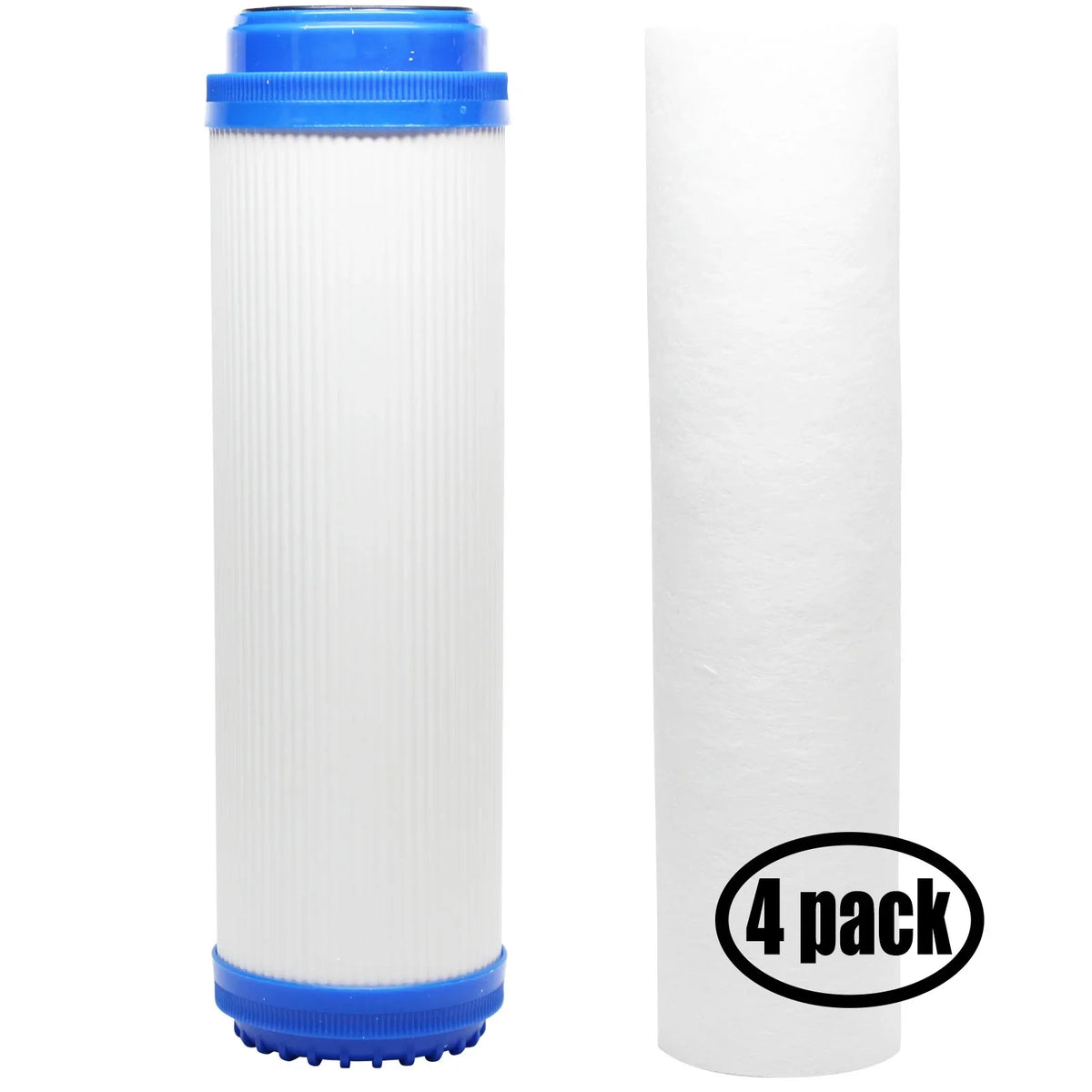 4-Pack Replacement for Filter Kit for GE GX1S01R RO System - Includes Polypropylene Sediment Filter & Granular Activated Carbon Filter - Denali Pure Brand