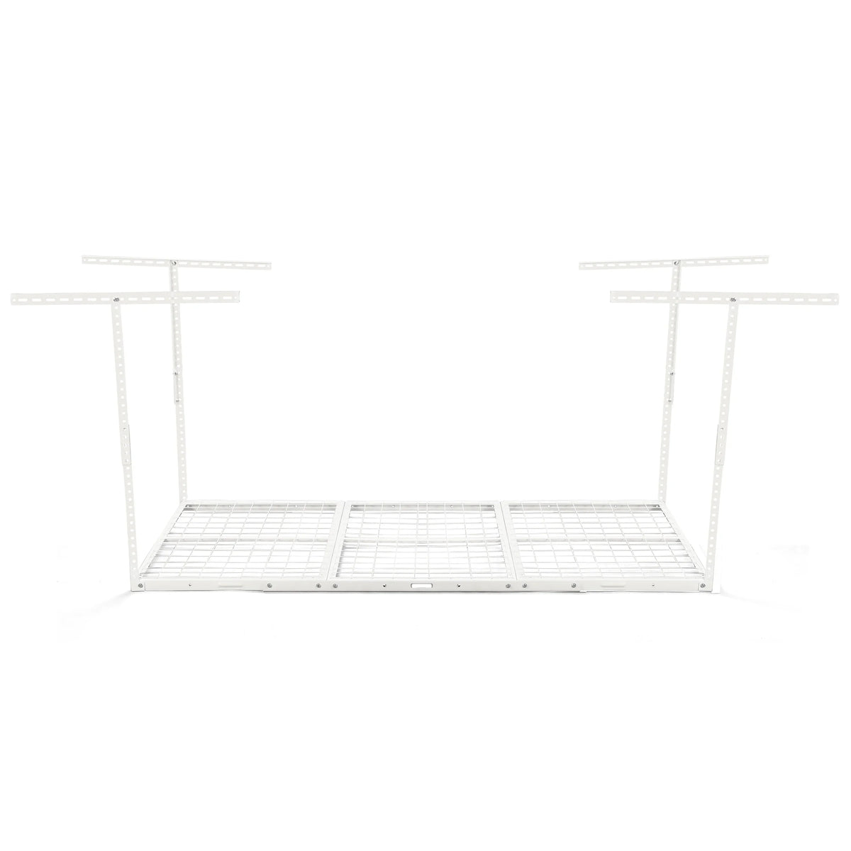 HECASA 72" x 36" Overhead Garage Storage Rack Adjustable 3x6 Ceiling Garage Organization Wall Shelf Ceiling Mounted Storage Racks White