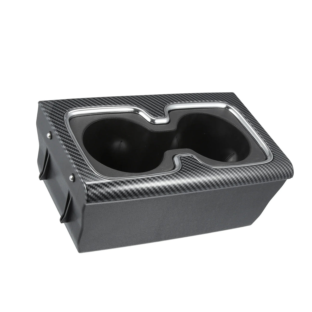 Unique Bargains Car Center Console Cup Holder for Chevy Silverado 1500 14-16 Plastic 23467147 Carbon Fiber Pattern Black