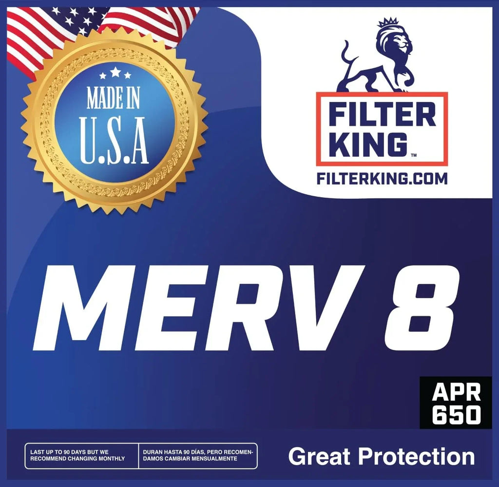 Filter King 33.5x23x1 Air Filter | 4-PACK | MERV 8 HVAC Pleated A/C Furnace Filters | MADE IN USA | Actual Size: 33.5 x 23 x .75"