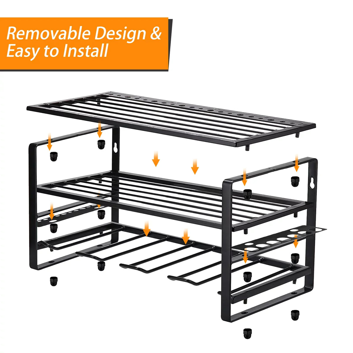 Power Tool Rack Organizer/Drill Tool Holder/Wall Mounted Power Tools Rack/Tool Shelf/Detachable Electric Drill Charging Station Drill
