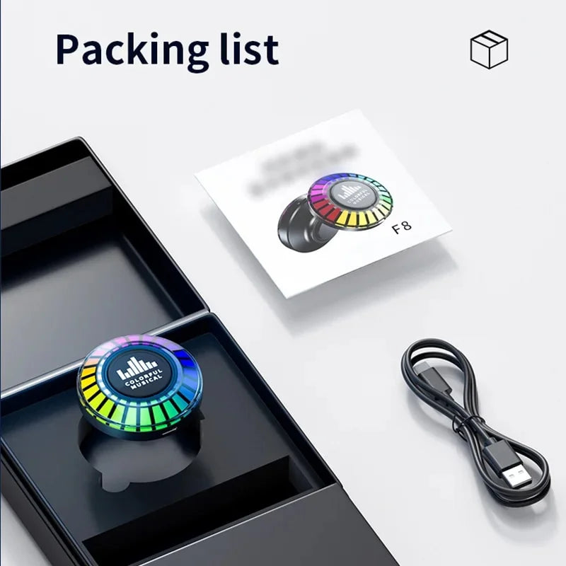 Bluetooth Bone Conduction sound 24 color rhythm light portable mini speaker can adsorb any fLatitude surface for indoor and outdoor