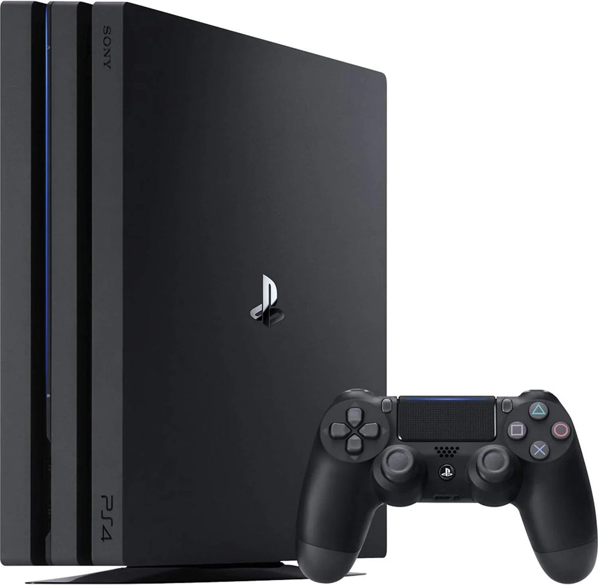 PlayStation 4 Pro 1TB Gaming Console Black HDMI Cable 2 Controller With BOLT AXTION Cleaning Kit Bundle Like New
