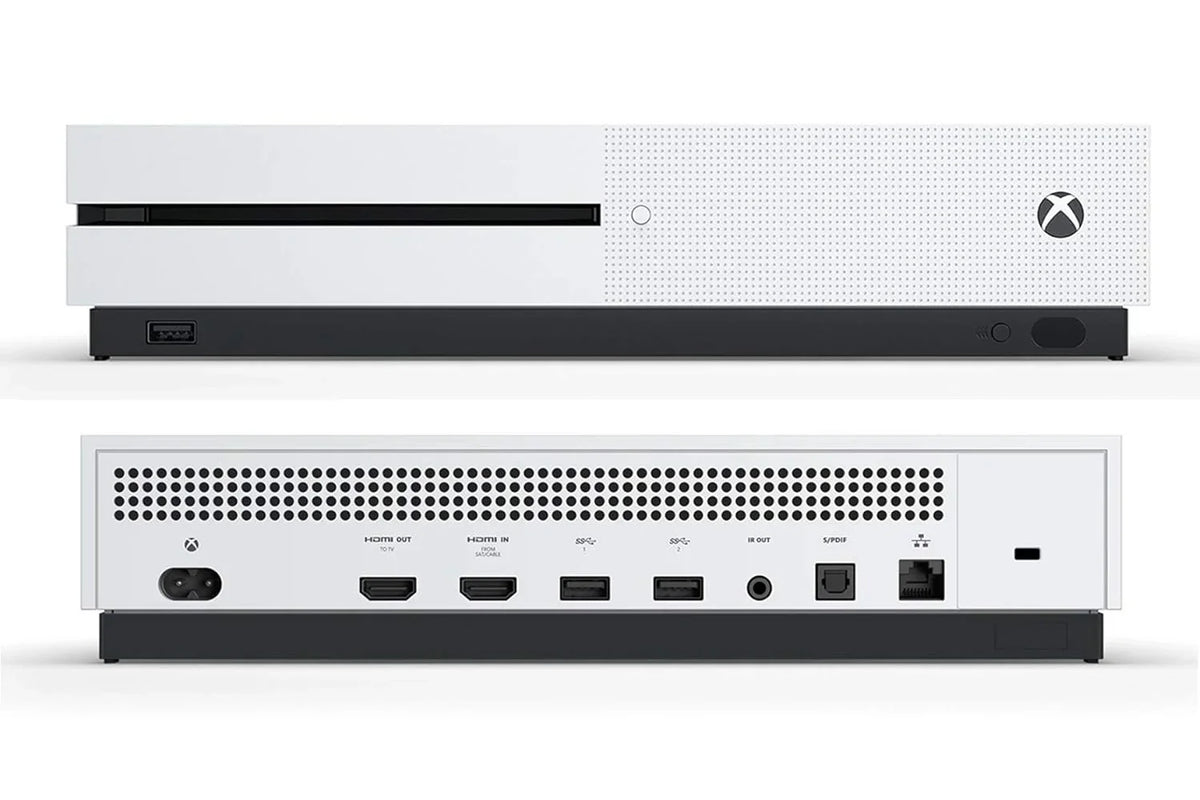 Xbox One X 1TB, 4K Ultra HD White Console Only with Headset BOLT AXTION Bundle Like New