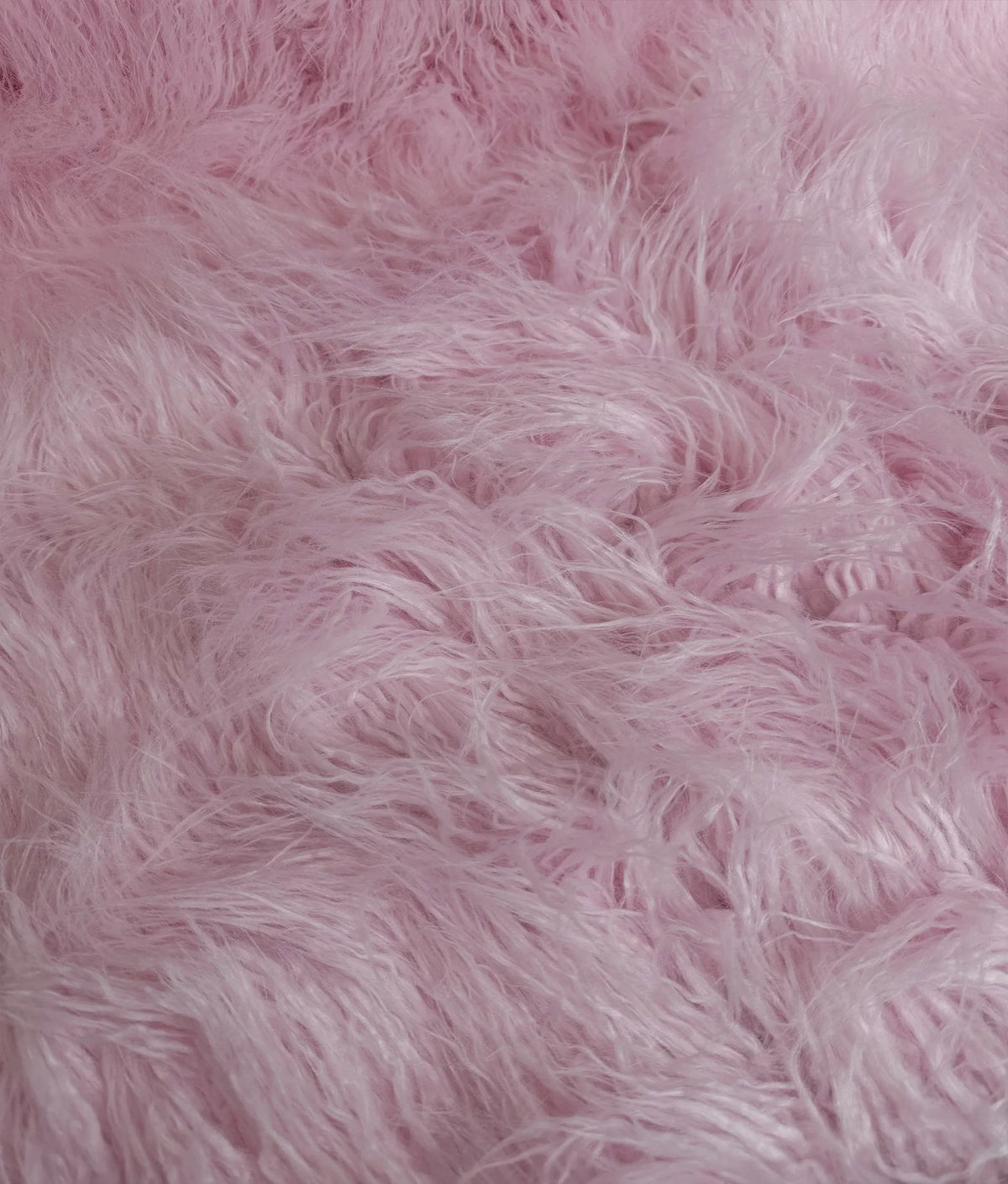 Faux Fake CURLY Yak FUR 3.5" LONG Pile Japanese Fire Retardant Yarn 2.3oz Per Yard / Craft, Sewing Cosplay 58" Wide Sold by Continuous Yard (Pink)