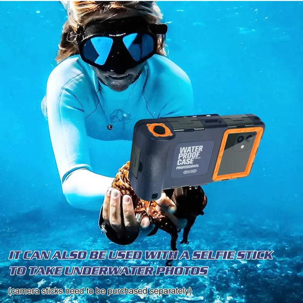UrbanX Professional [15m/50ft] Swimming Diving Surfing Snorkeling Photo Video Waterproof Protective Case Underwater Housing for  Xperia XA1 And all Phones Up to 6.9 Inch LCD with Lanyard