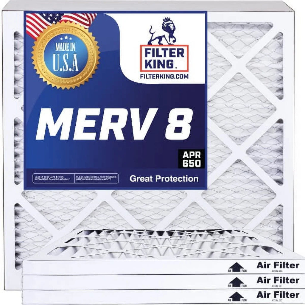 Filter King 15x33x1 Air Filter | 4-PACK | MERV 8 HVAC Pleated A/C Furnace Filters | MADE IN USA | Actual Size: 15 x 33 x .75"