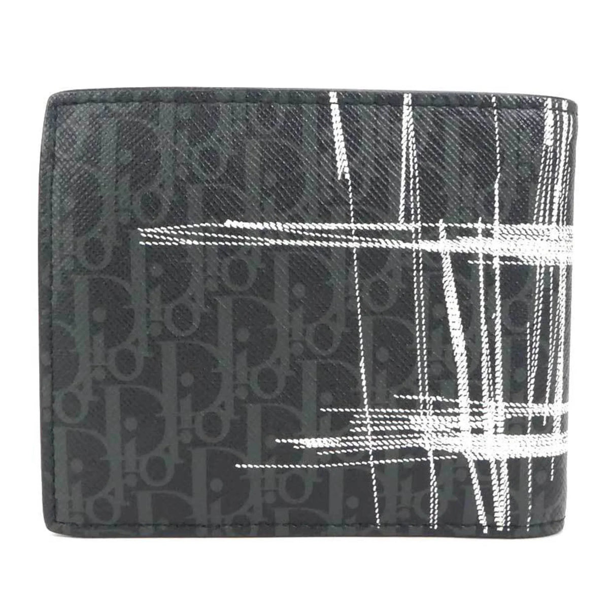 Pre-Owned Dior Homme DIOR HOMME folio wallet leather black model men (Good)
