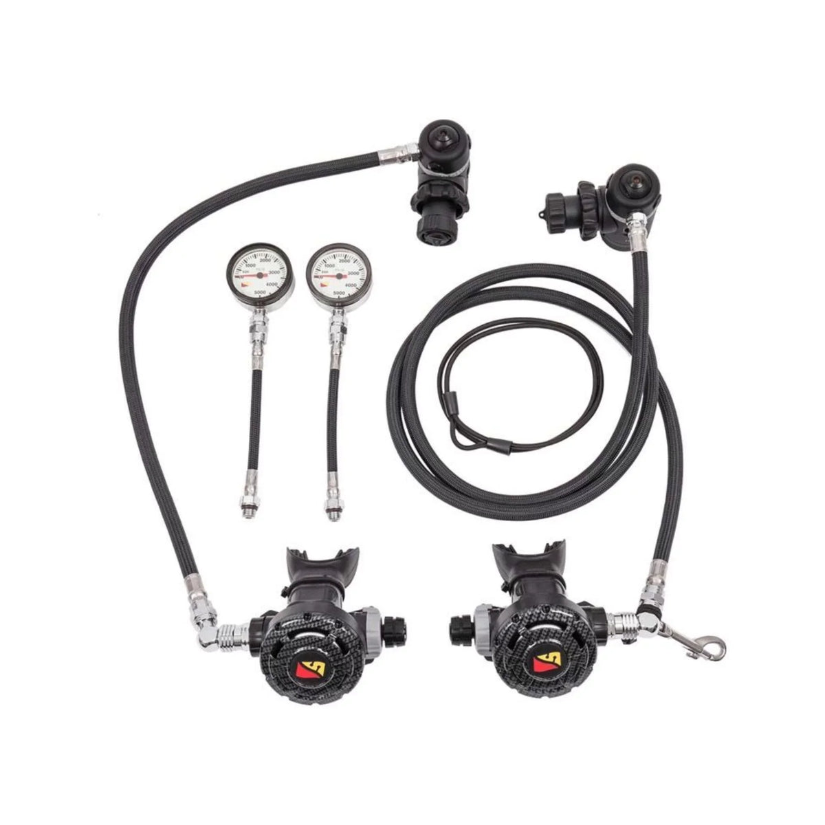 Dive Rite Sidemount Set 7' Right 22" Right with BAR SPG ReguLatitudeor